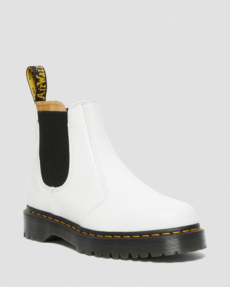 Men\'s Dr Martens 2976 Bex Smooth Leather Ankle Boots White | AU 418AHK